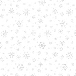 White On White - Snowflakes All Over